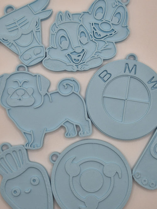 Brelocuri 3D Personalizate albastre
