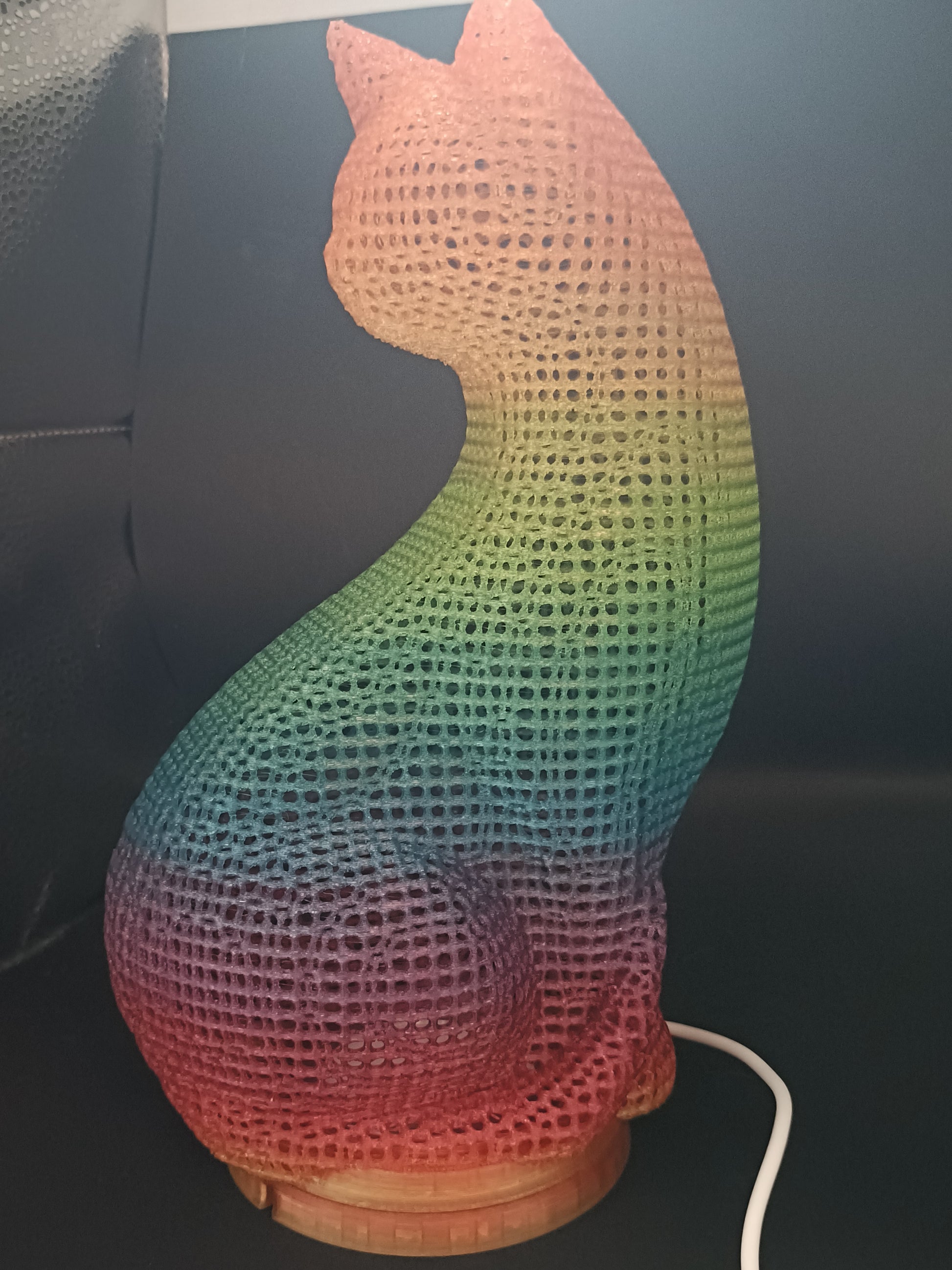 Lampa decorativa 3D -Pisica Rainbow