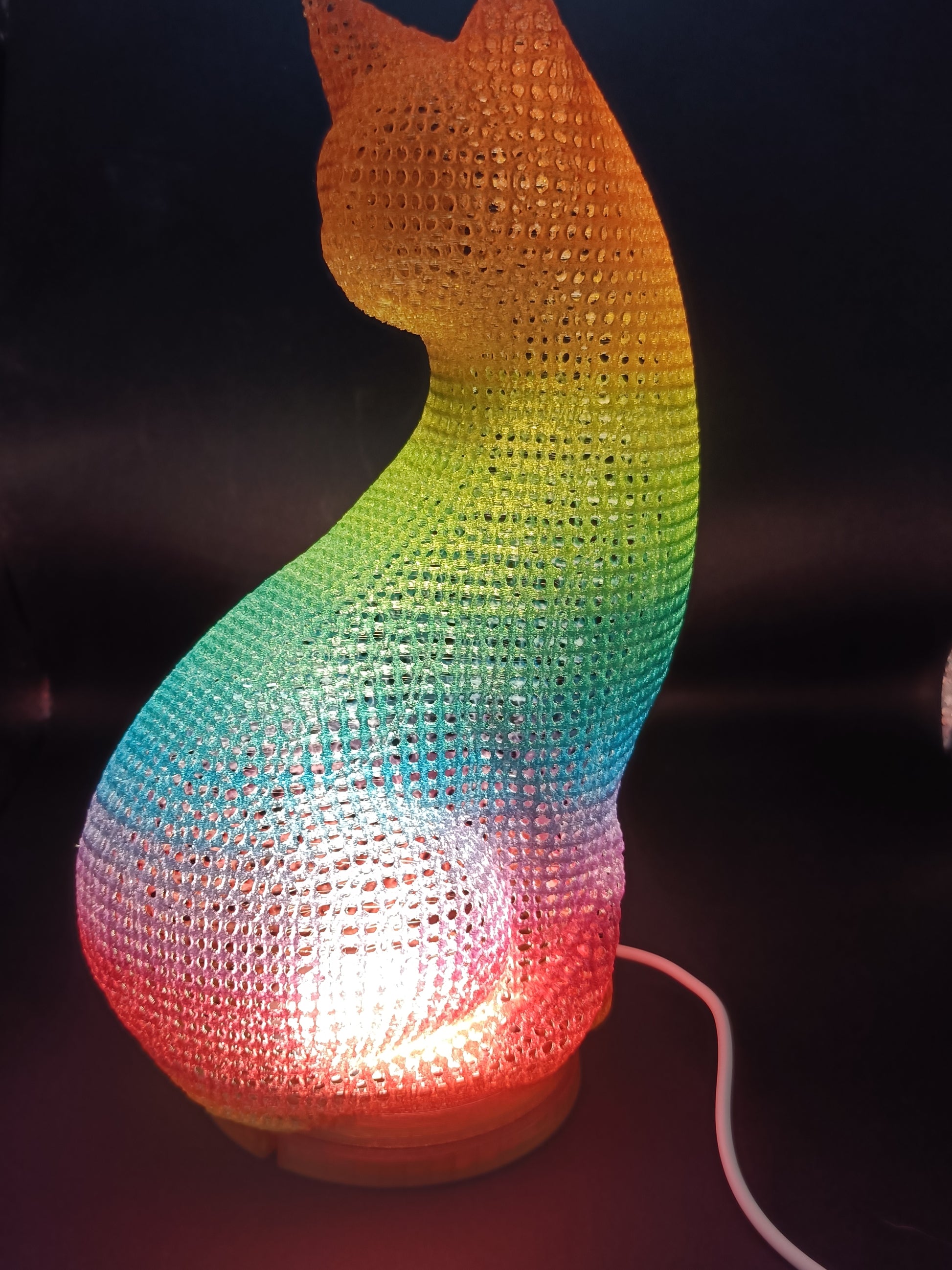 Lampa decorativa 3D -Pisica Rainbow